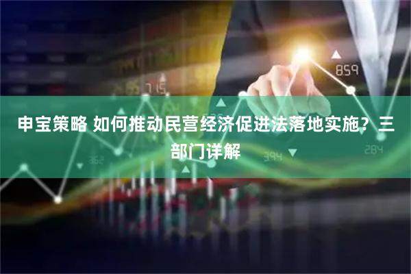 申宝策略 如何推动民营经济促进法落地实施？三部门详解
