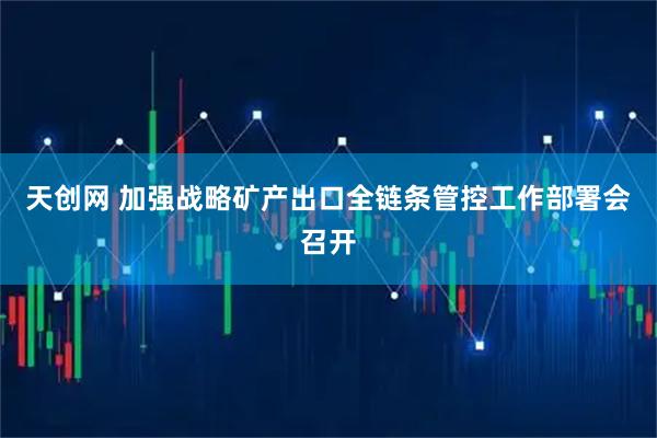 天创网 加强战略矿产出口全链条管控工作部署会召开